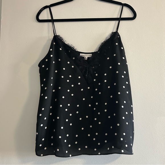 Polka Dot & Lace Tank - Picture 1 of 7